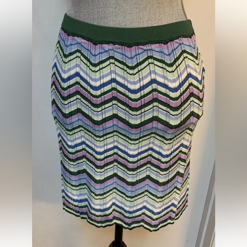 NWOT! Torn by Ronny Kobe lightweight knit chevron stripe skirt -Size M